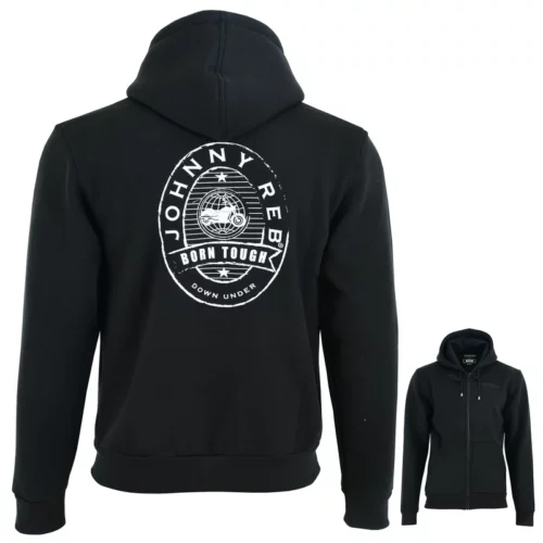 Men's Distressed Logo Full-Zip Hoodie