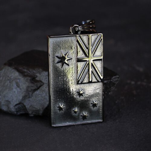 Aussie Flag Pendant - Black