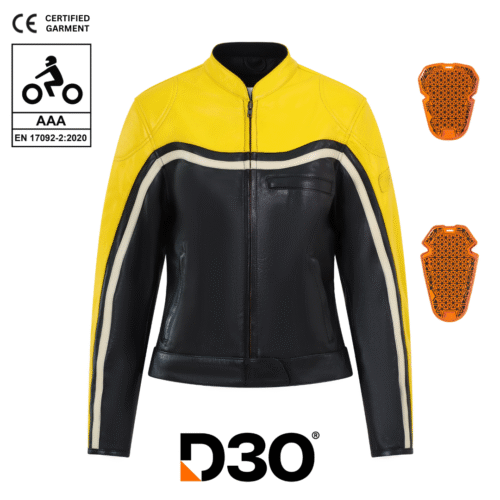 Hayley Yellow Leather Jacket