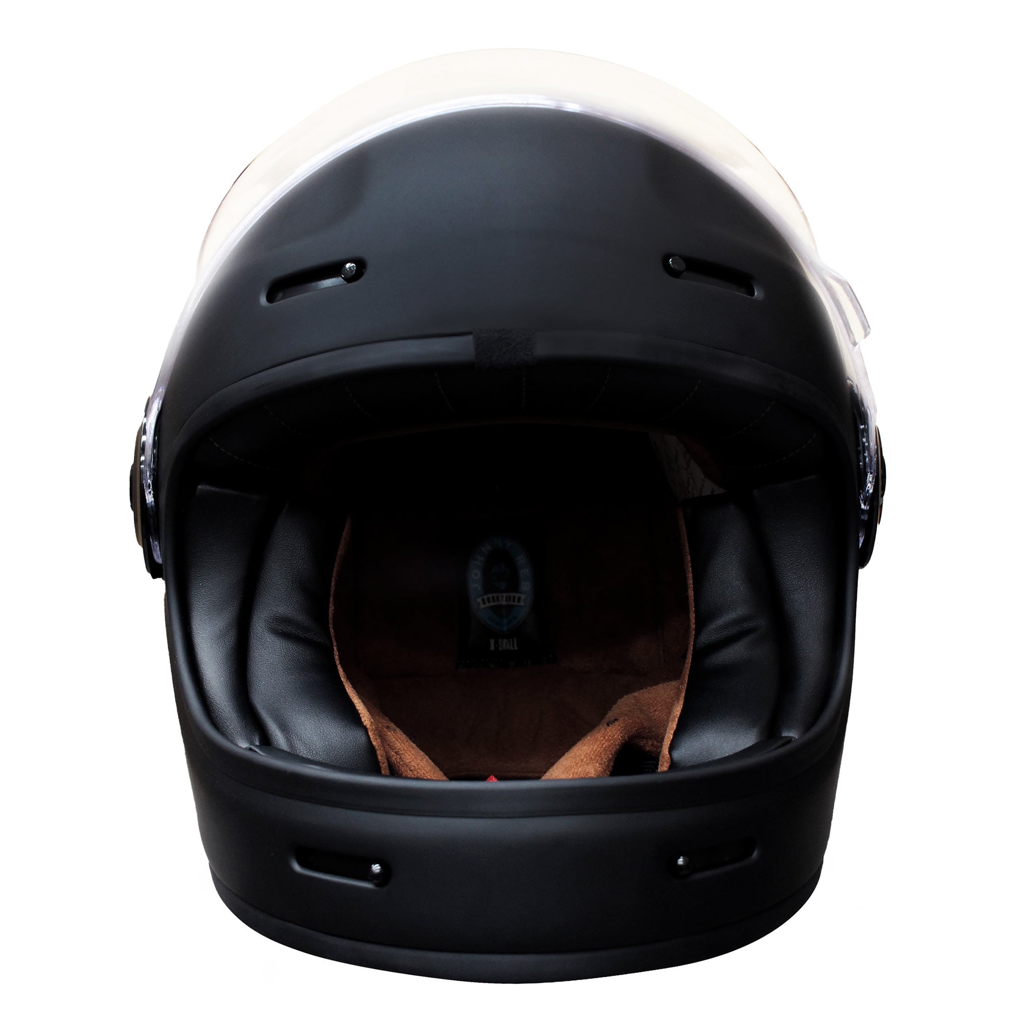 Lyell Full Face Helmet - Matte Black/Brown Lining - Image 3