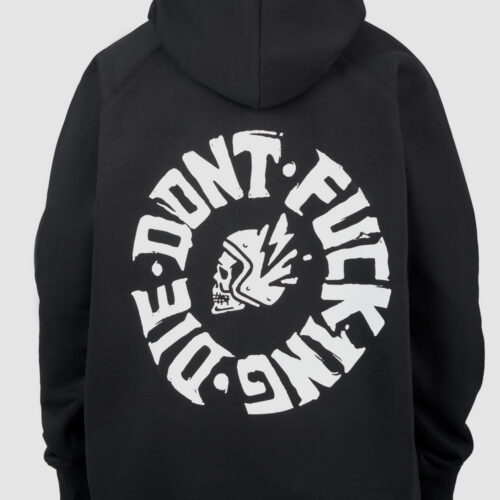 MAX DON’T DIE BLACK – Oversized Biker Hoodie, Unisex