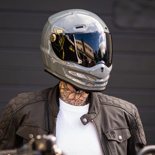 Motorcycle Helmet Reaper Grey Fiberglass | DOT & ECE