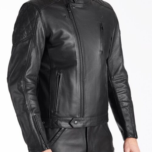 TWIN LEATHER JACKET BLACK - Men’s Leather Motorcycle Jacket