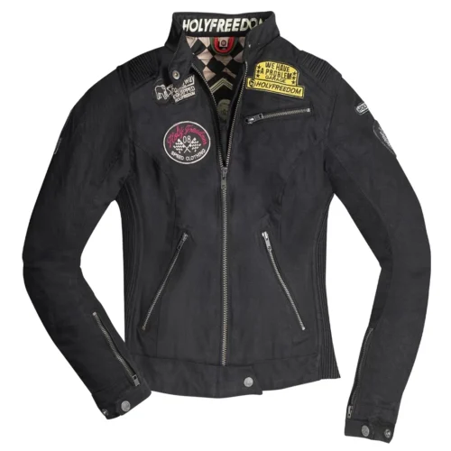 WOMAN WAXED BLACK JACKET